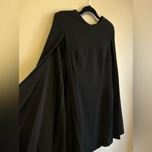 Black Calvin Klein short dress with cape